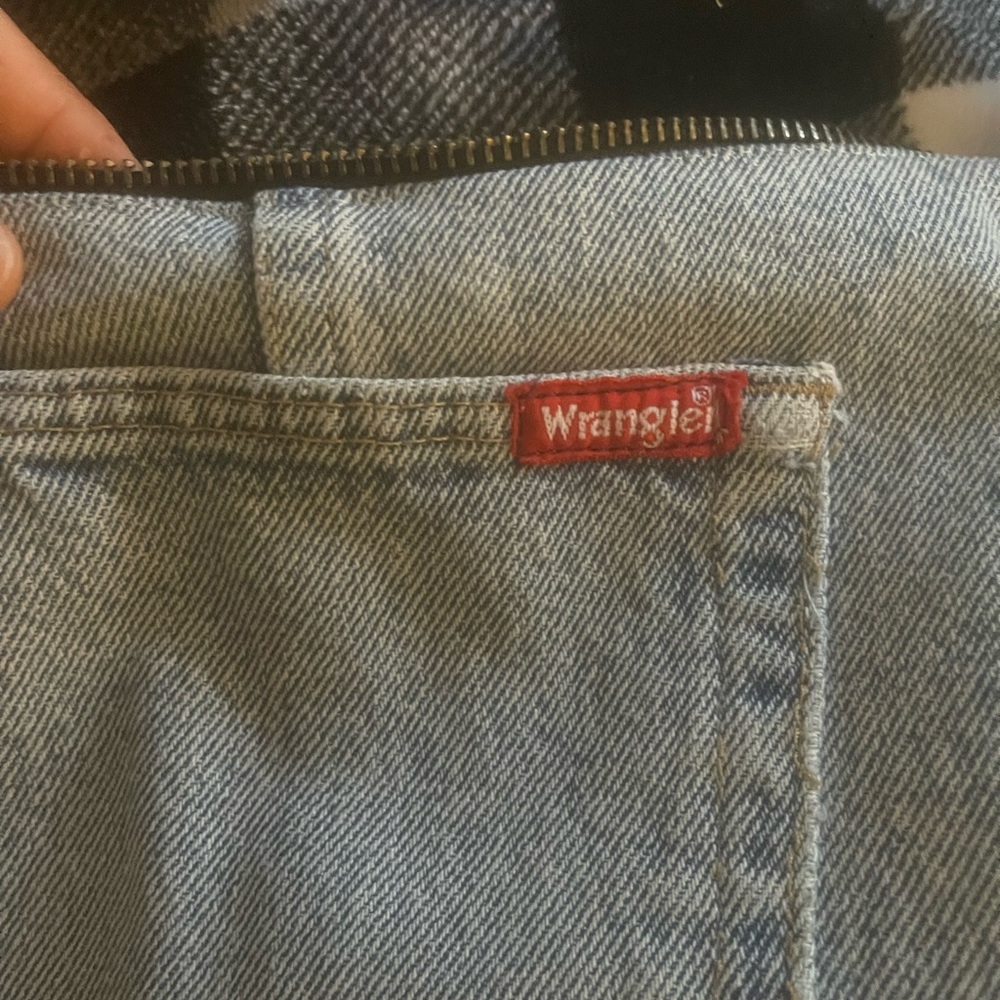 Wrangler upcycled crescent bag